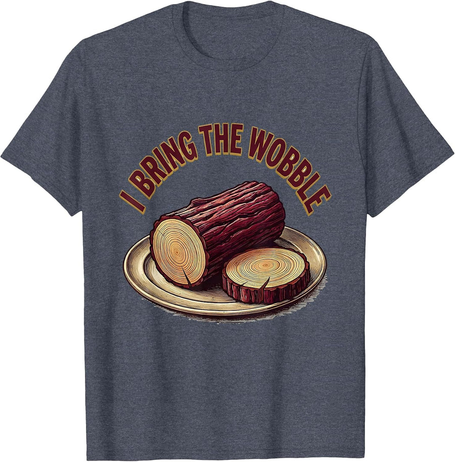 I Bring The Wobble Vintage Funny Thanksgiving Cranberry T-Shirt - Heather Blue