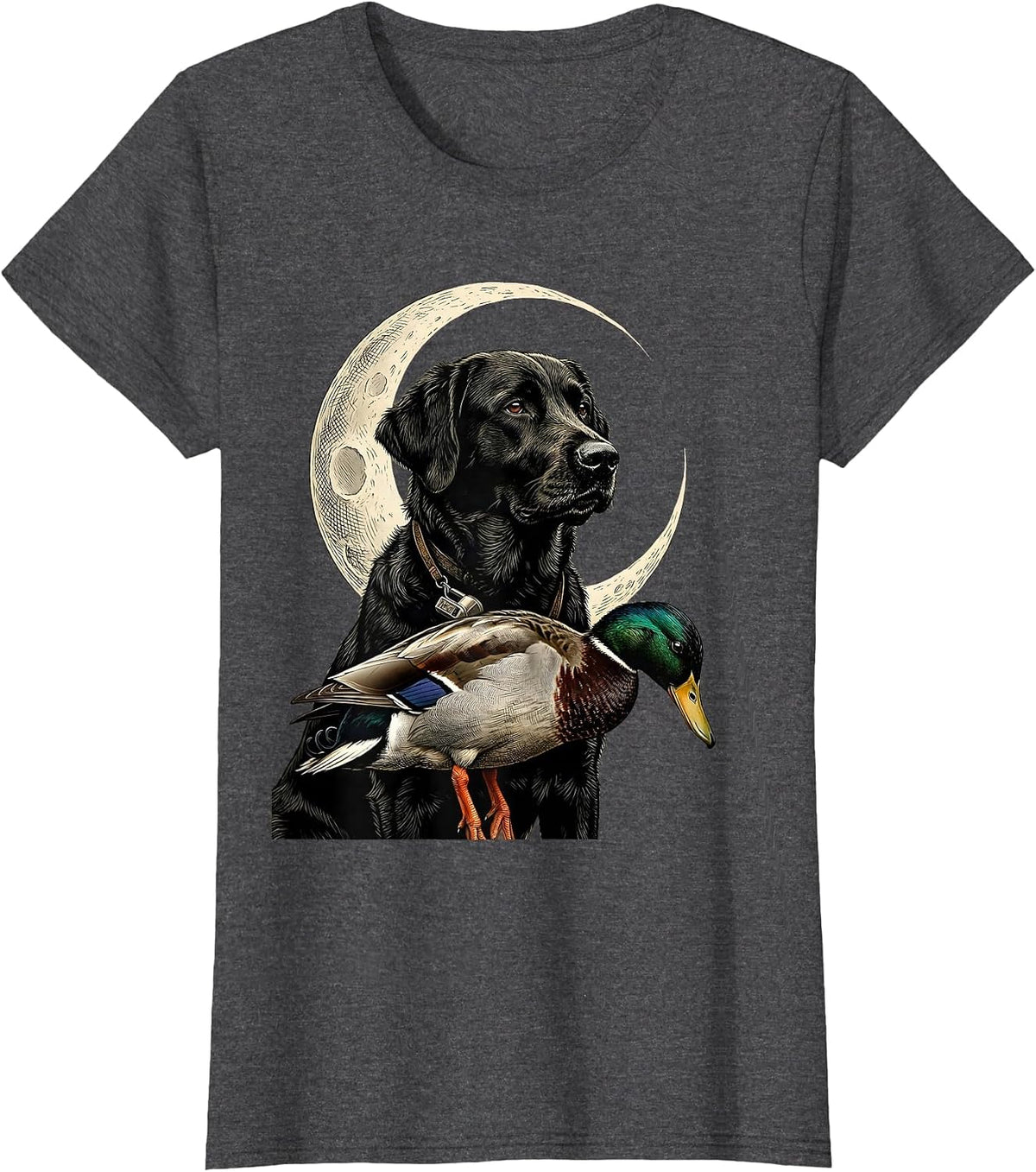 Women's Solemn Retriever Vintage Duck Hunting Hunter Gift T-Shirt - Dark Heather Grey