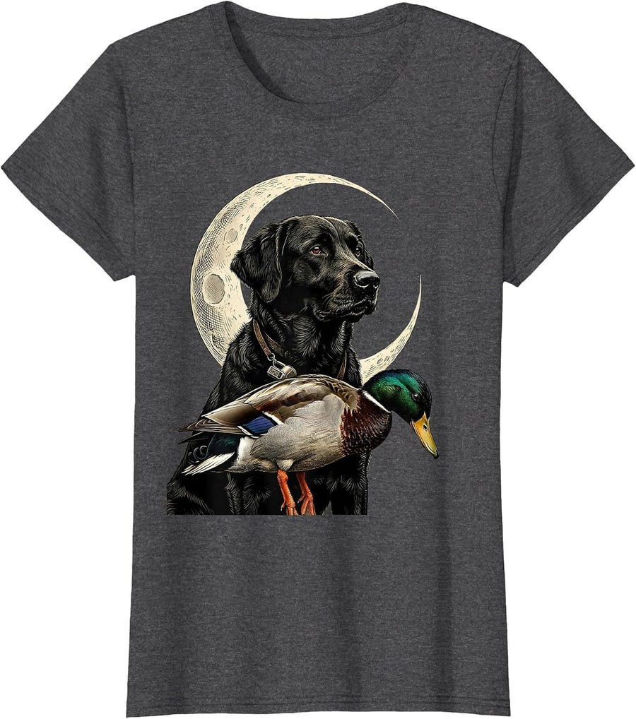 Women's Solemn Retriever Vintage Duck Hunting Hunter Gift T-Shirt - Dark Heather Grey
