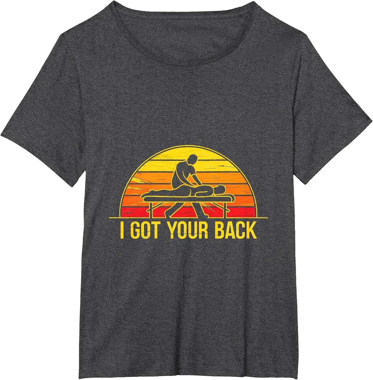 I Got Your Back Massage Therapist Massage Retro Therapy T-Shirt - Dark Heather Grey