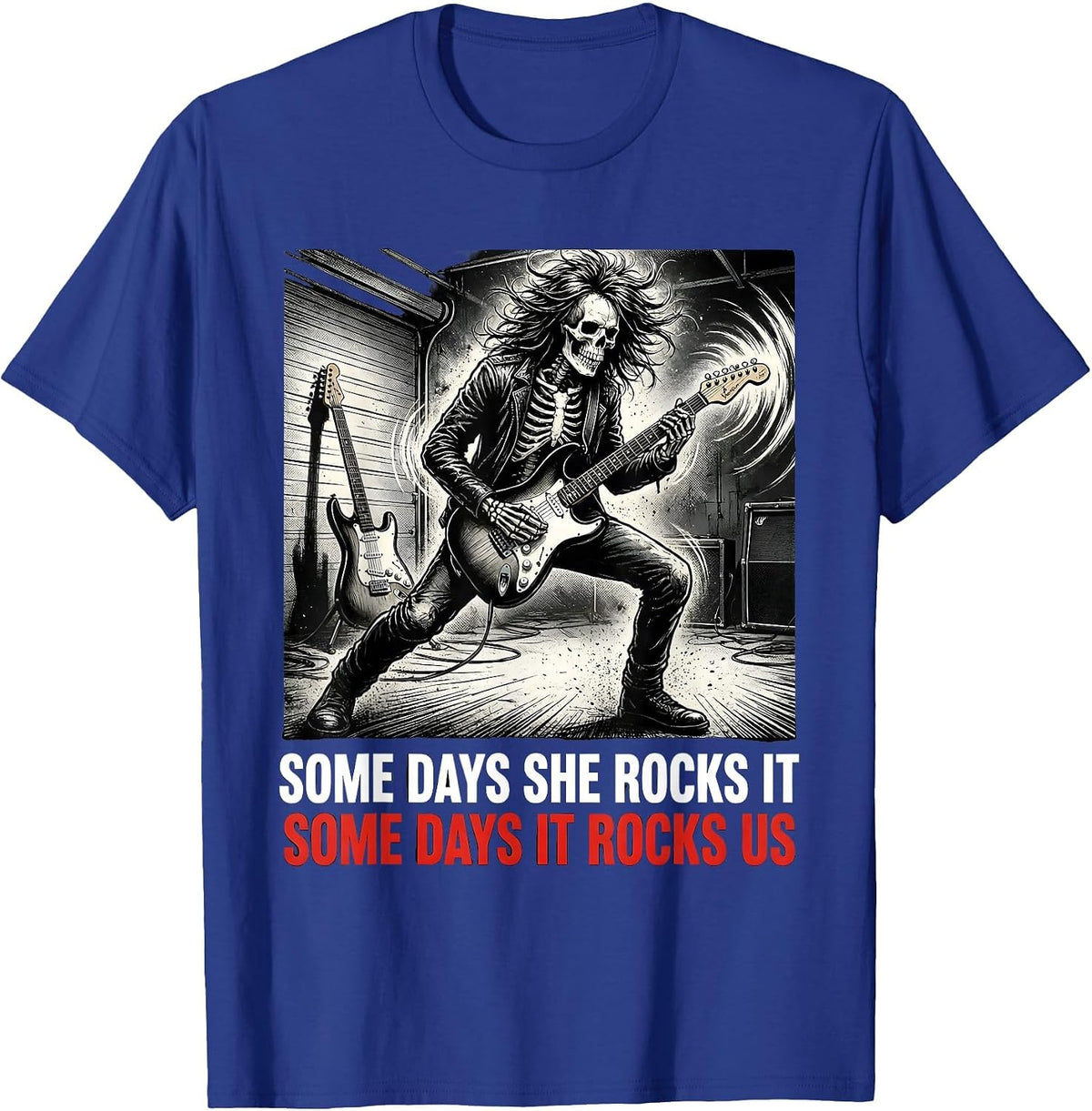 Men's Some Days She Rocks It, Some Days It Rocks Us Sped Squad T-Shirt - Royal Blue