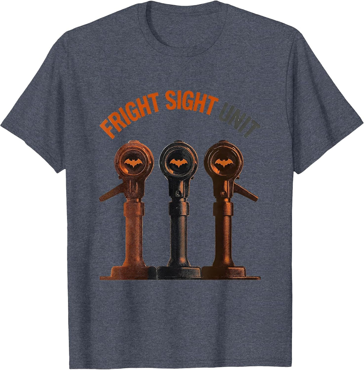 Fright Sight Unit Funny Halloween Optometrist Eye Doctor T-Shirt - Heather Blue