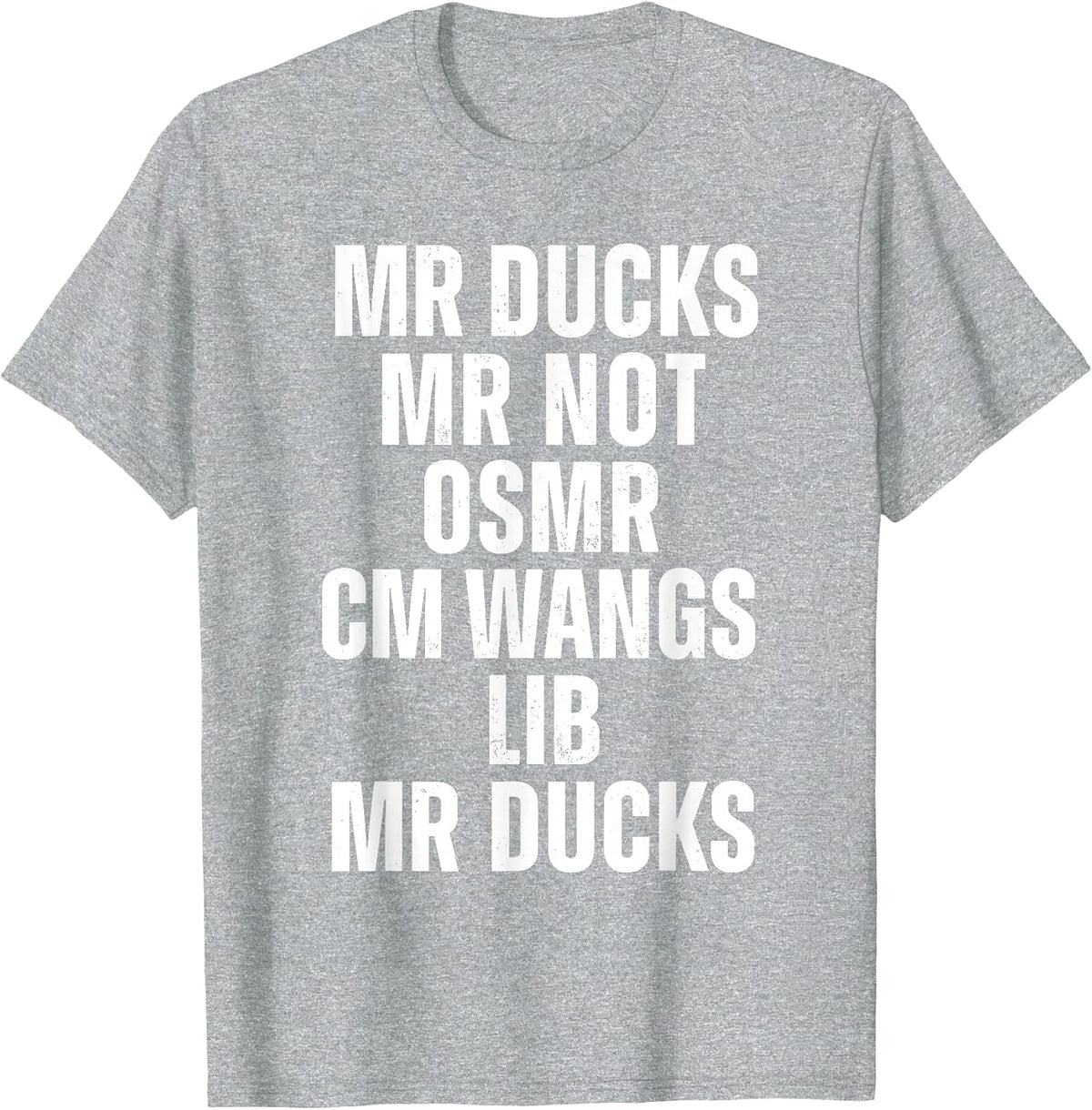 Mr Ducks Mr Not Duck Joke Phonetic Puzzle T-Shirt - Heather Grey