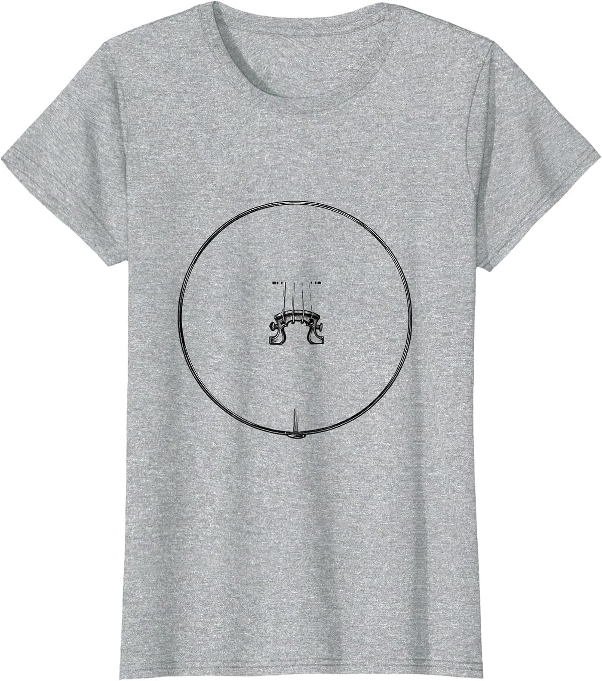 Double Bass Bridge Minimalist Band Musician Humor T-Shirt - Heather Grey
