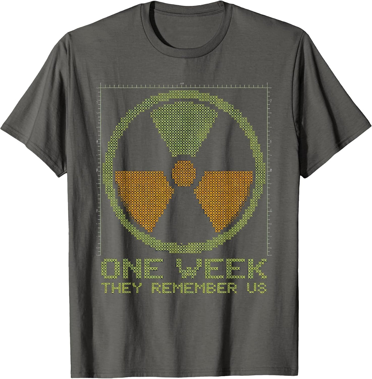 One Week They Remember Us Retro Rad Tech Week T-Shirt - Asphalt Grey
