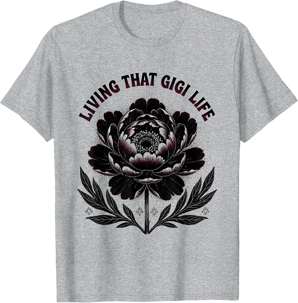 Men's Living That Gigi Life Grandma Design T-Shirt - Heather Grey
