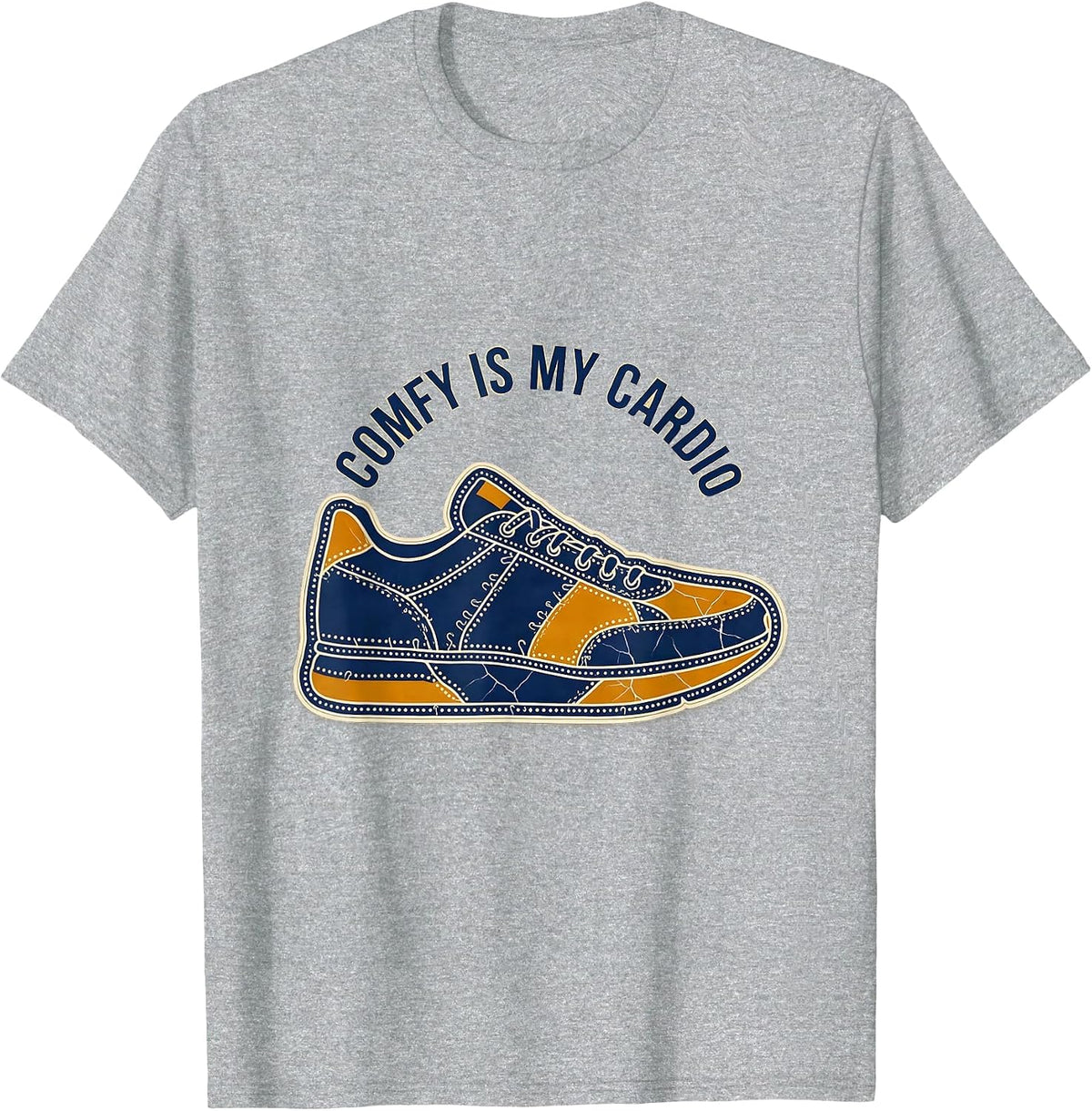 Men's Comfy Is My Cardio Athleisure Humor Design T-Shirt - Heather Grey