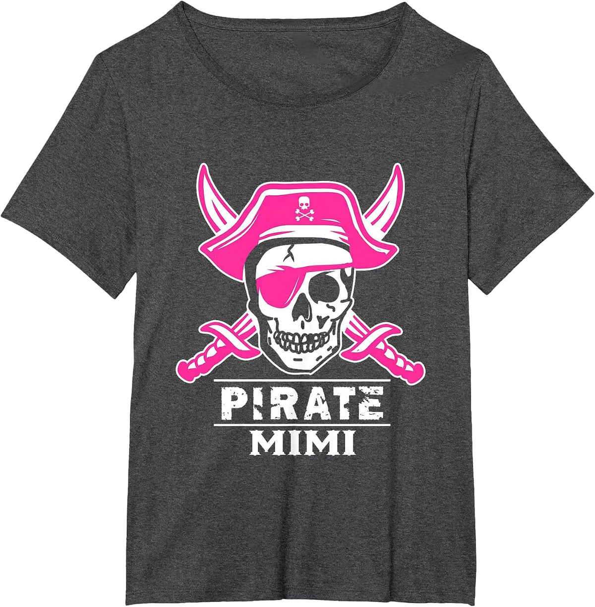 Pirate Captain Mimi Pirate Mimi Halloween Grandma T-Shirt - Dark Heather Grey