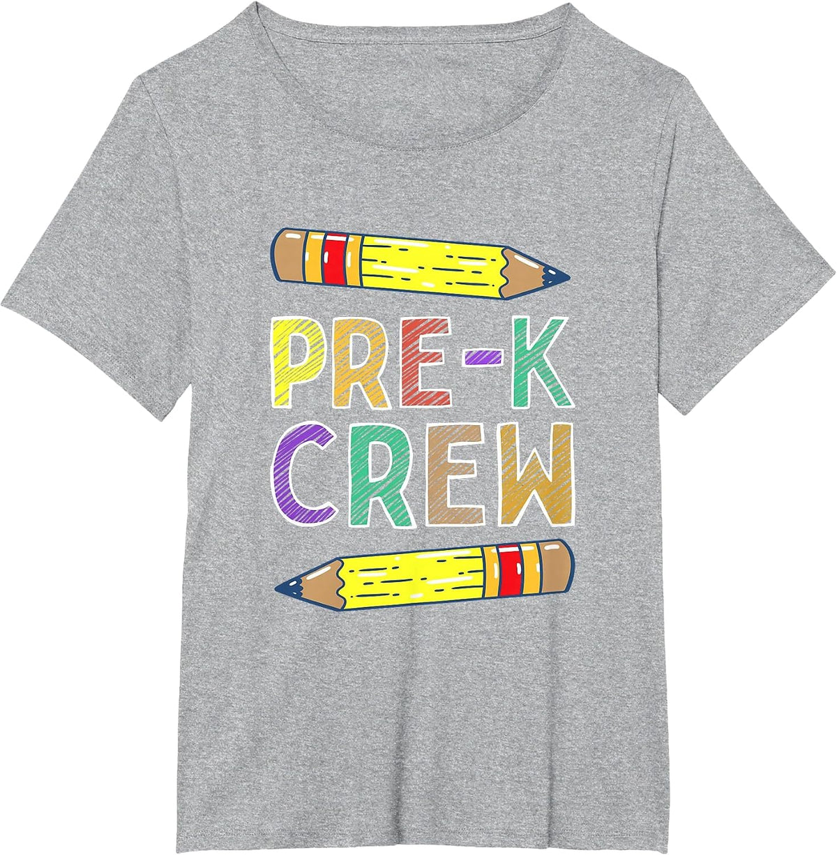 Pre-K Crew Funny PreK Teachers Back to School T-Shirt - Heather Grey