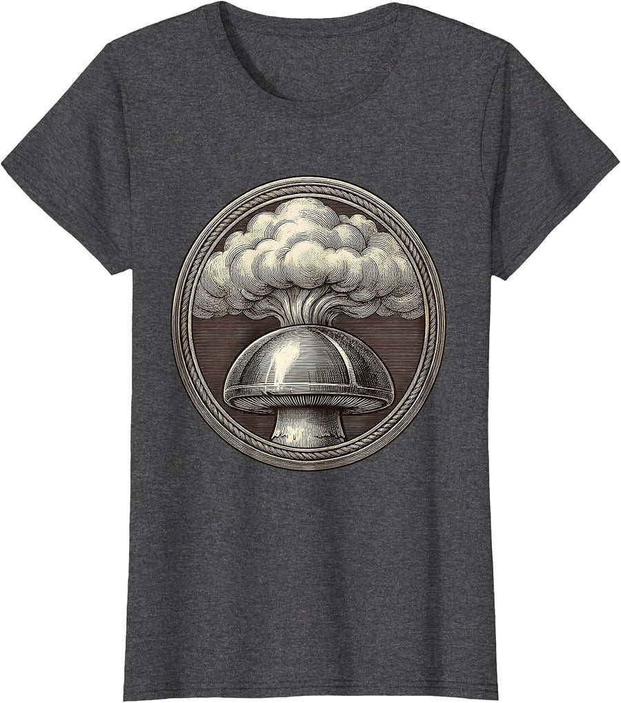 Women's Valley Forge Automotive Radiator Cap Steam Burst T-Shirt - Dark Heather Grey