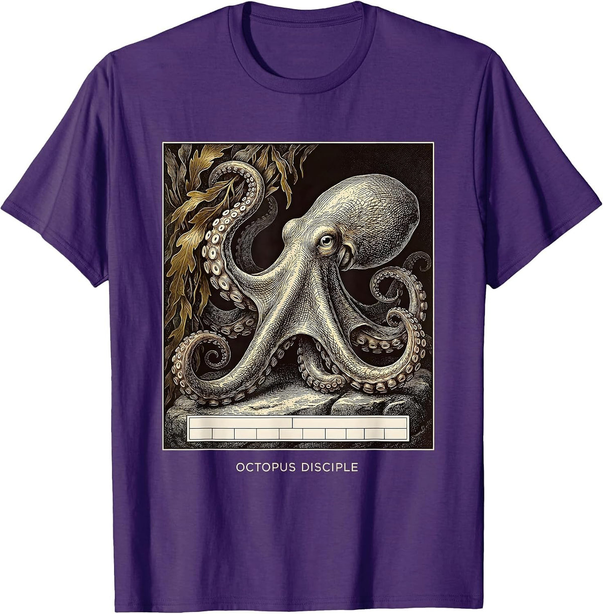 Men's Octopus Disciple Vintage Kraken Sea Monster Octopus Lover T-Shirt - Purple