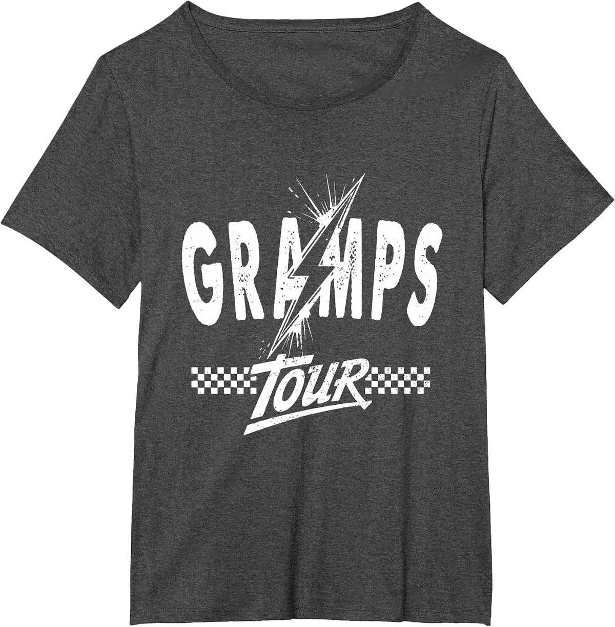 Gramps Tour Rock Band Concert Poster Art T-Shirt - Dark Heather Grey