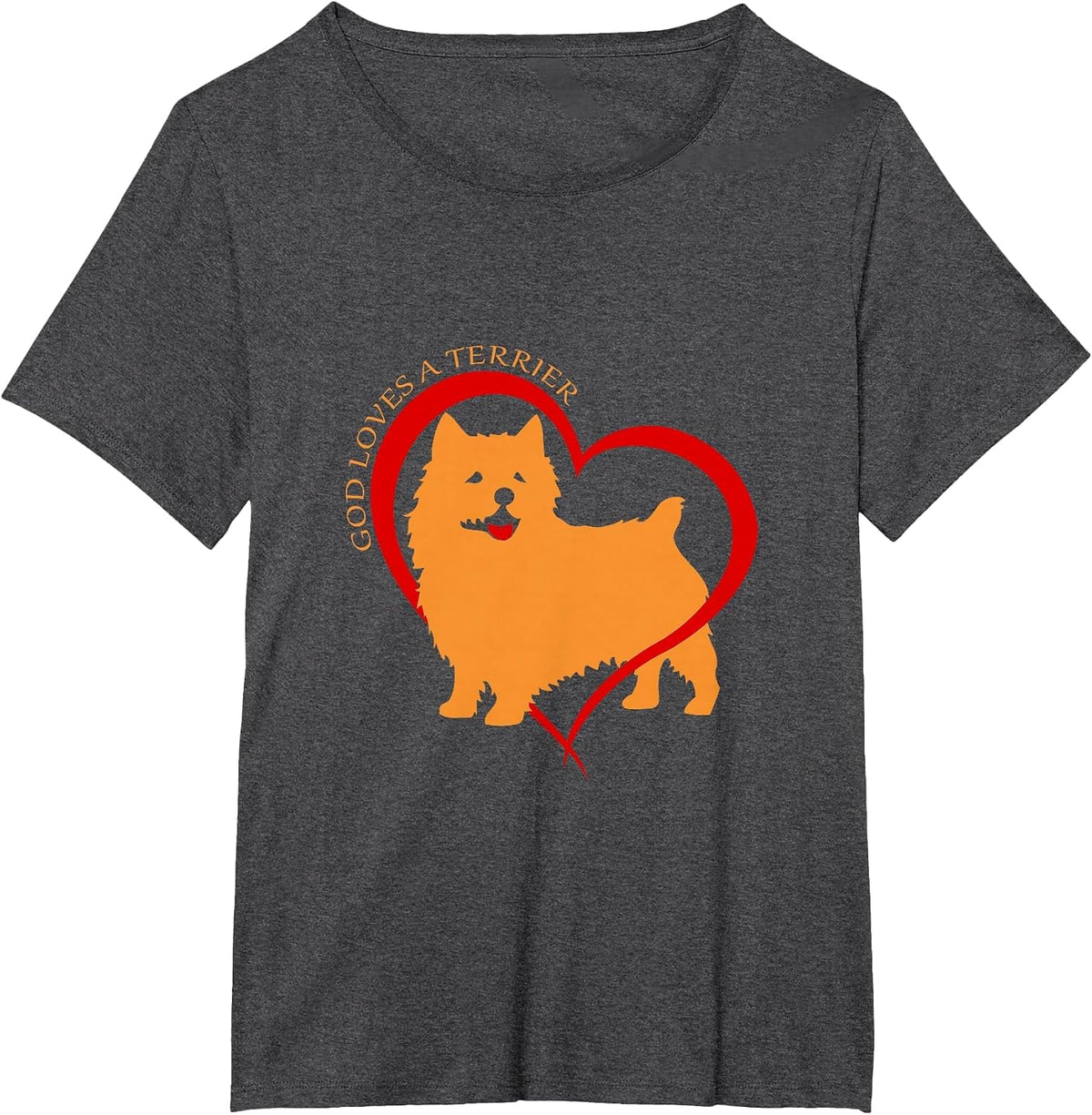 God Loves a Terrier | Norwich Terrier Dog T-Shirt T-Shirt - Dark Heather Grey