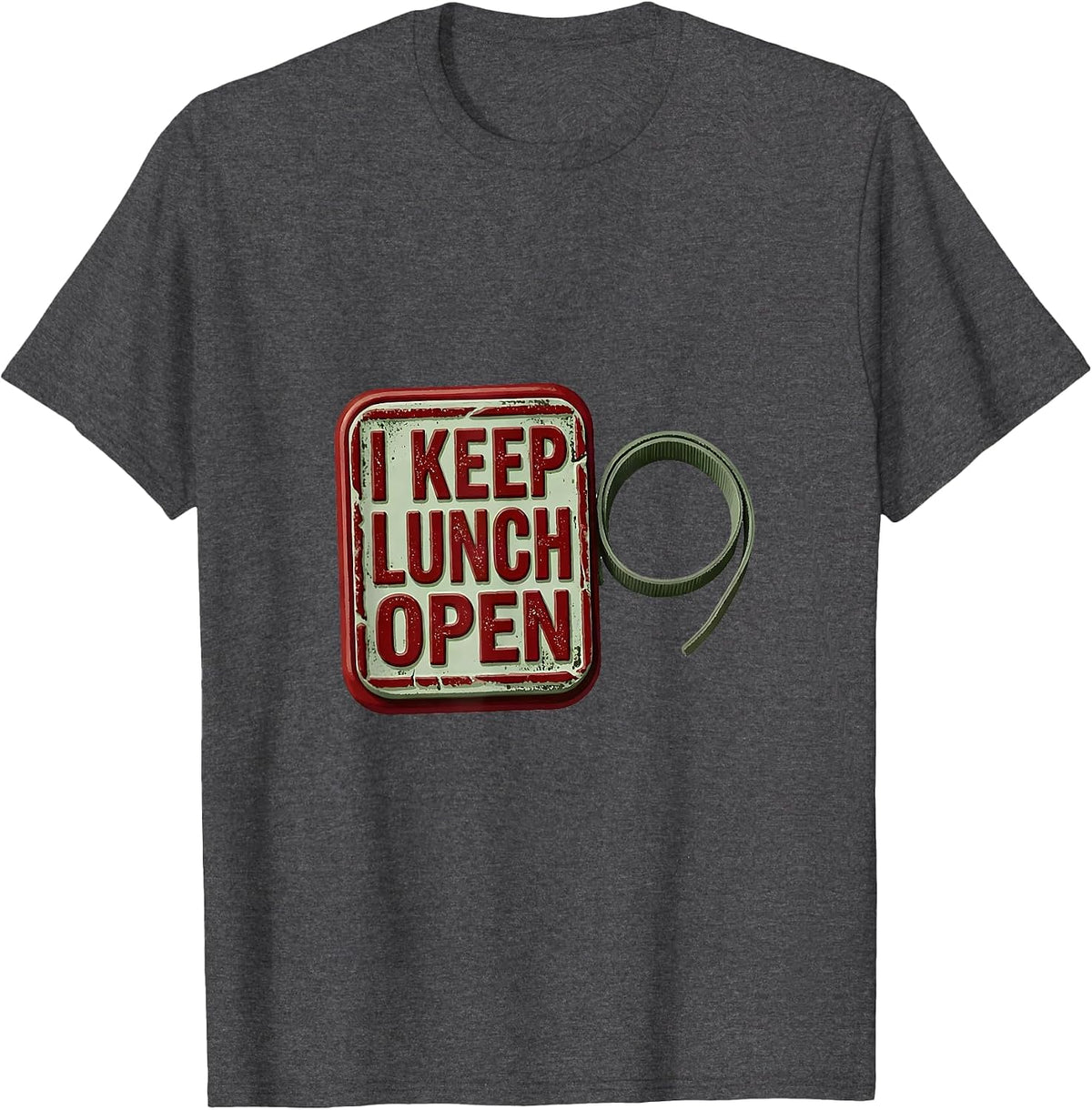 I Keep Lunch Open Groovy Positivity Inclusion Teacher Gift T-Shirt - Dark Heather Grey