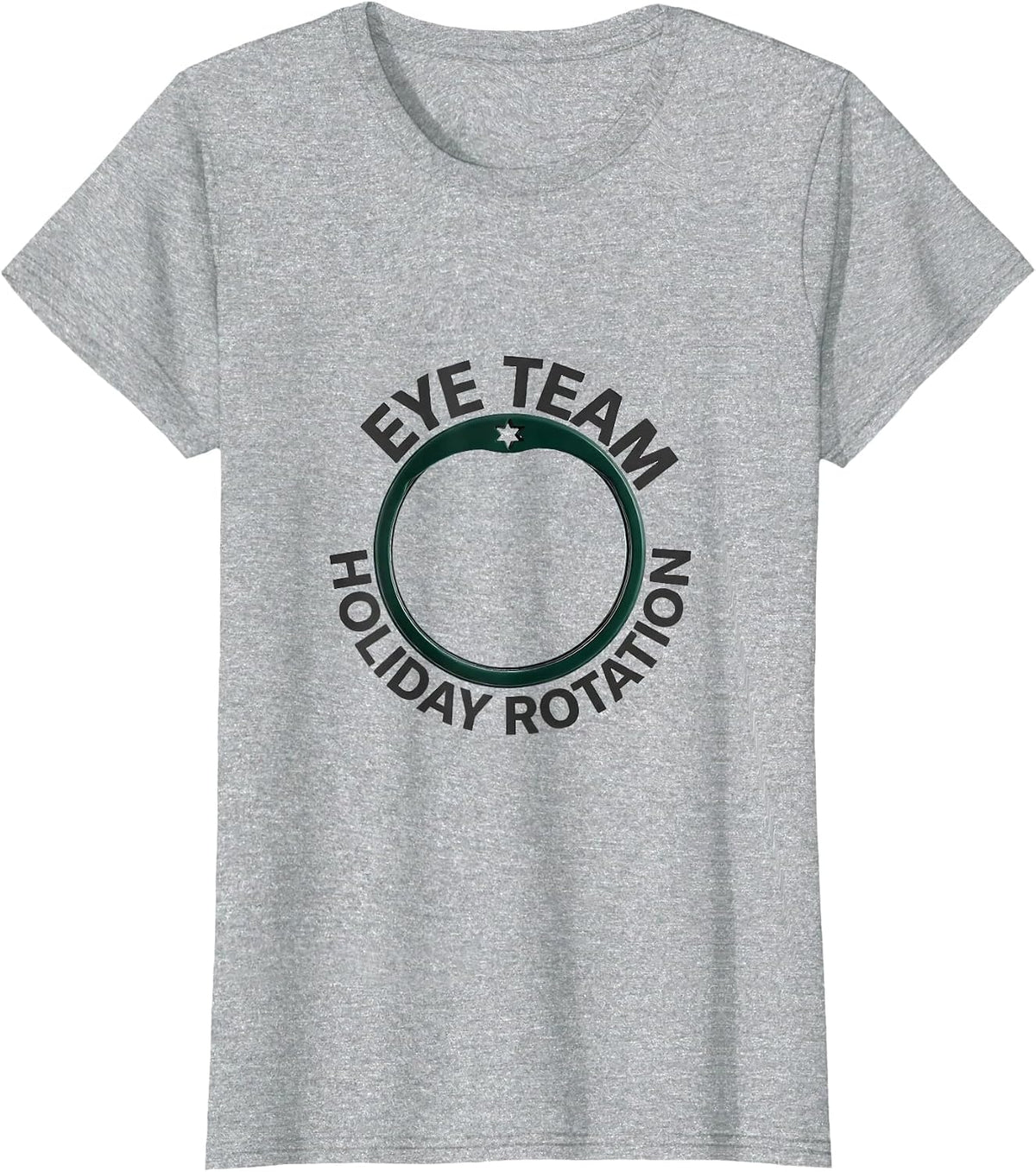 Eye Team Holiday Rotation Minimalist Christmas Optometrist T-Shirt - Heather Grey