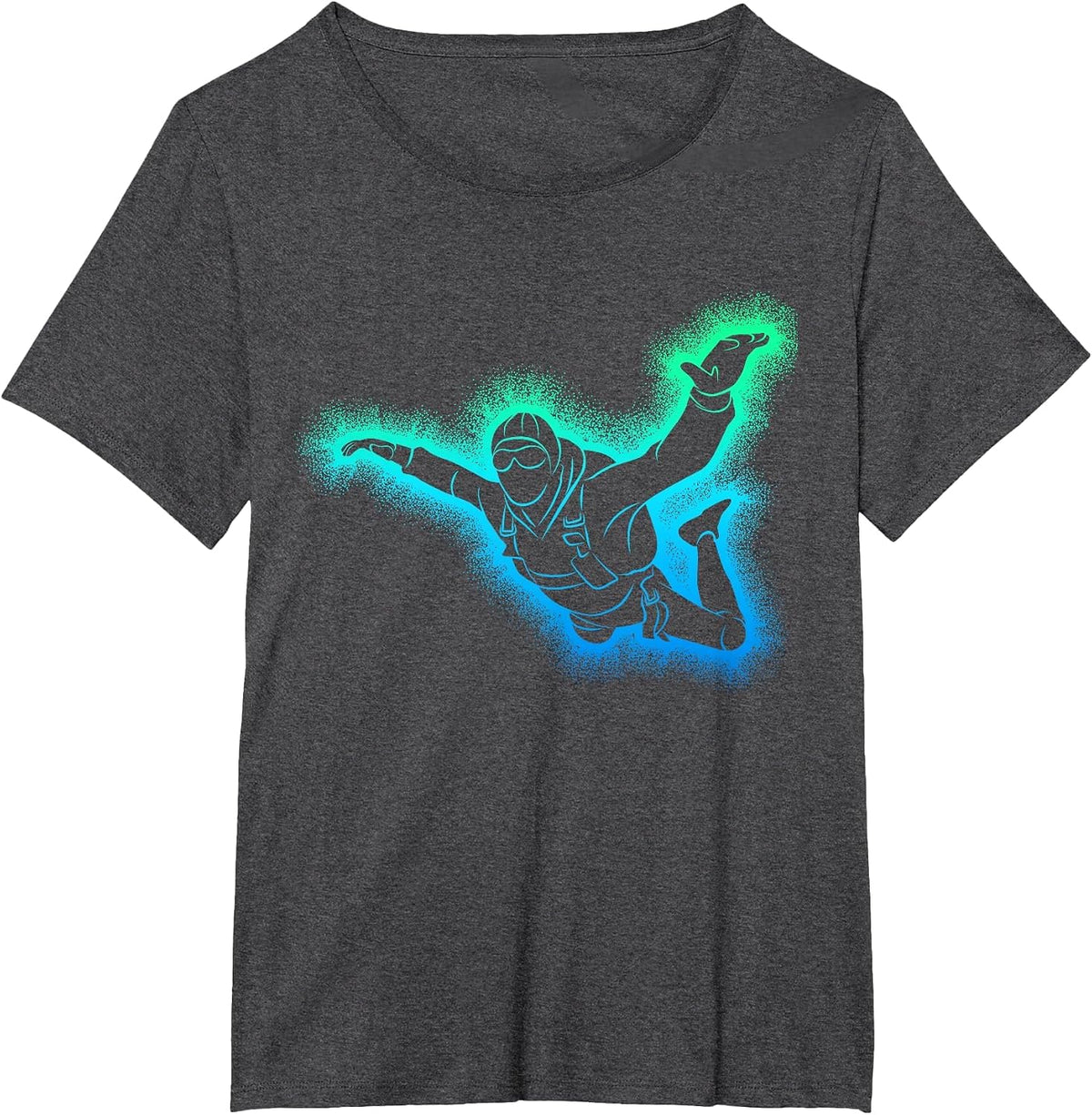 Skydiver Skydiving Parachutist Parachuting T-Shirt - Dark Heather Grey