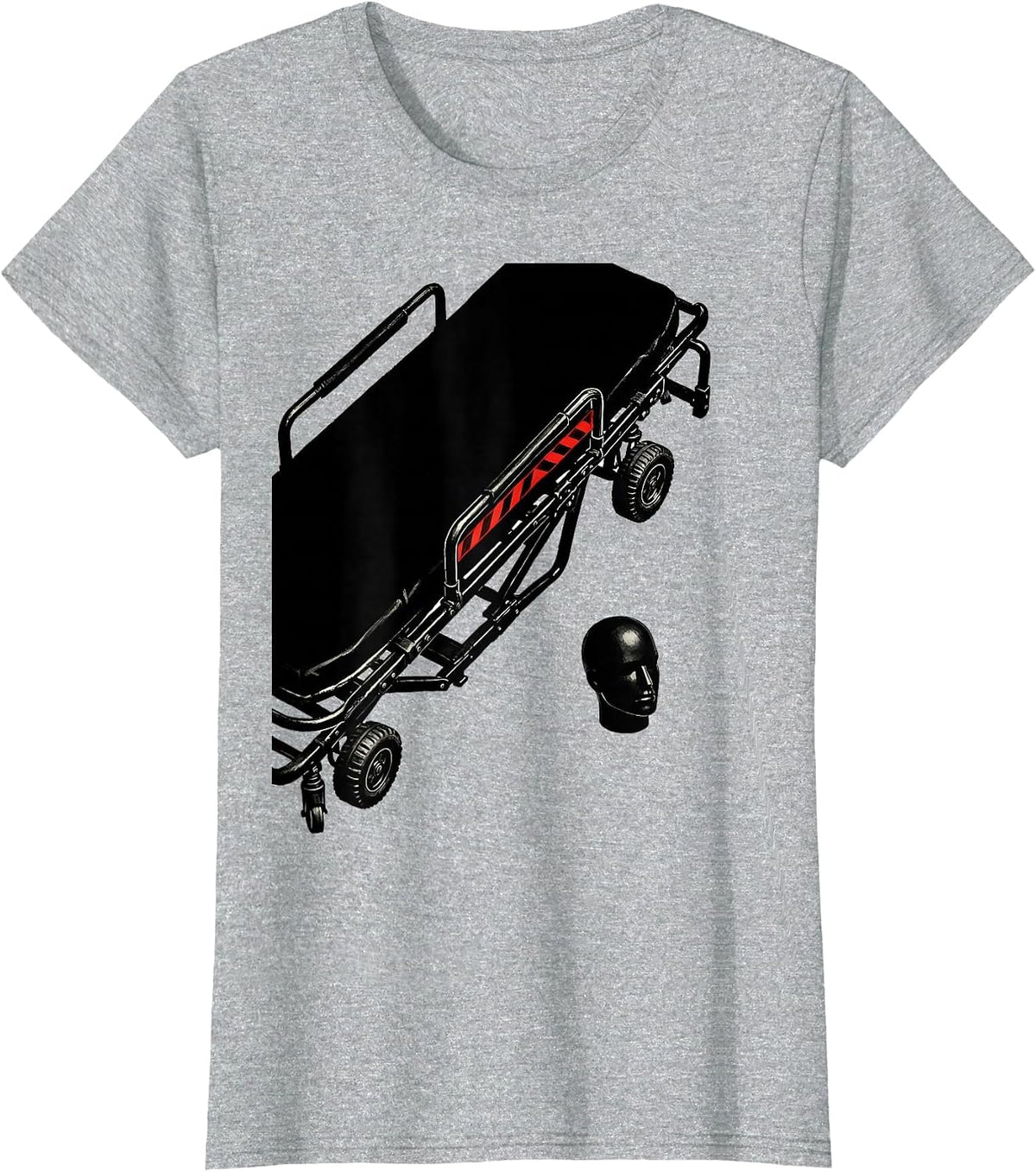 Oversized Stretcher Mannequin Head Swiss International EMT T-Shirt - Heather Grey