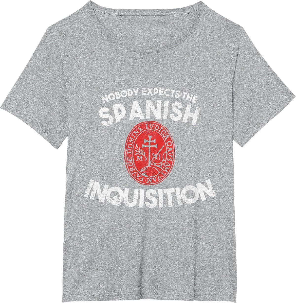 Nobody Expects The Spanish Inquisition T-Shirt Funny T-Shirt - Heather Grey