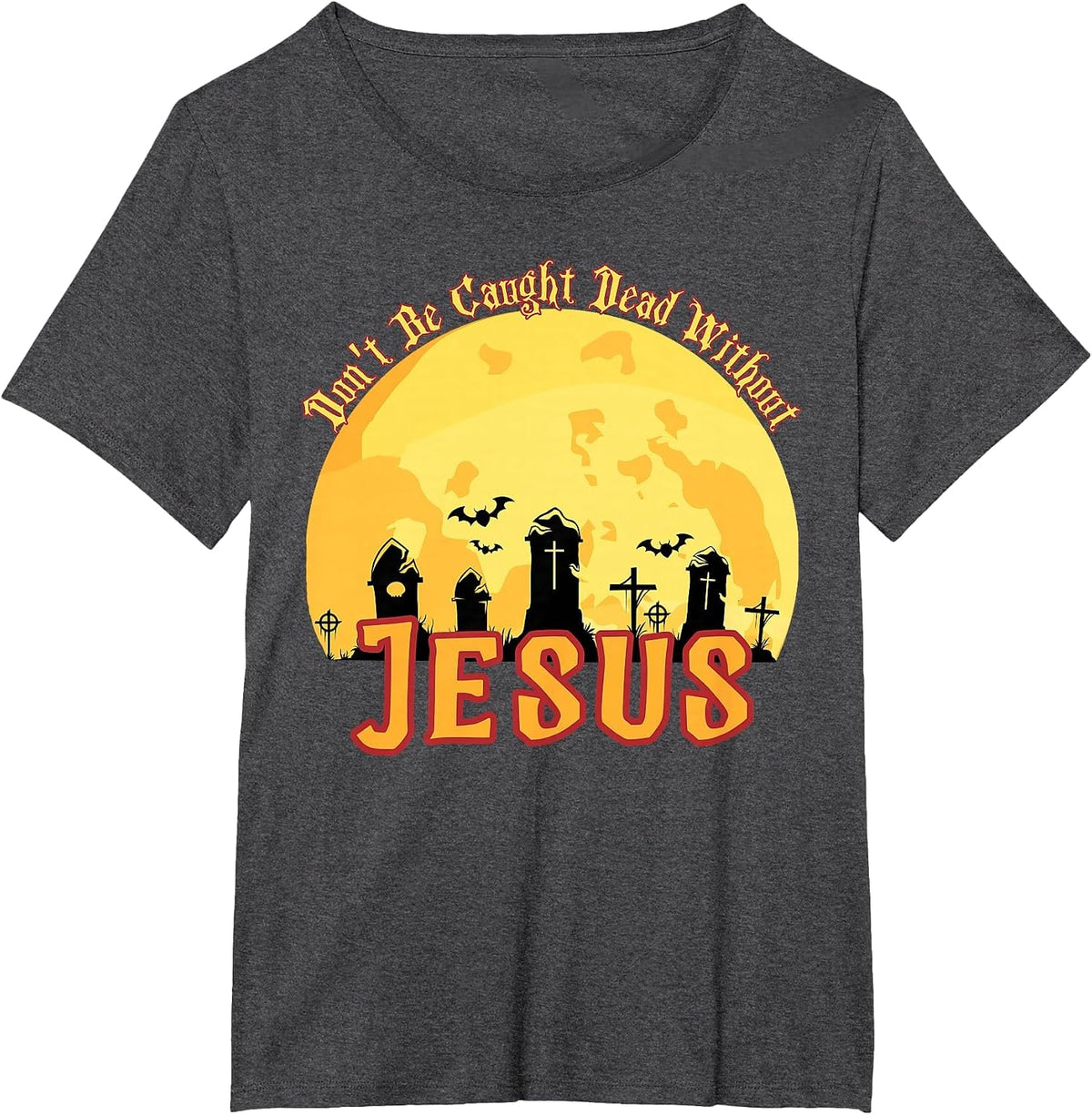 Funny Christian Halloween T-Shirt - Dark Heather Grey