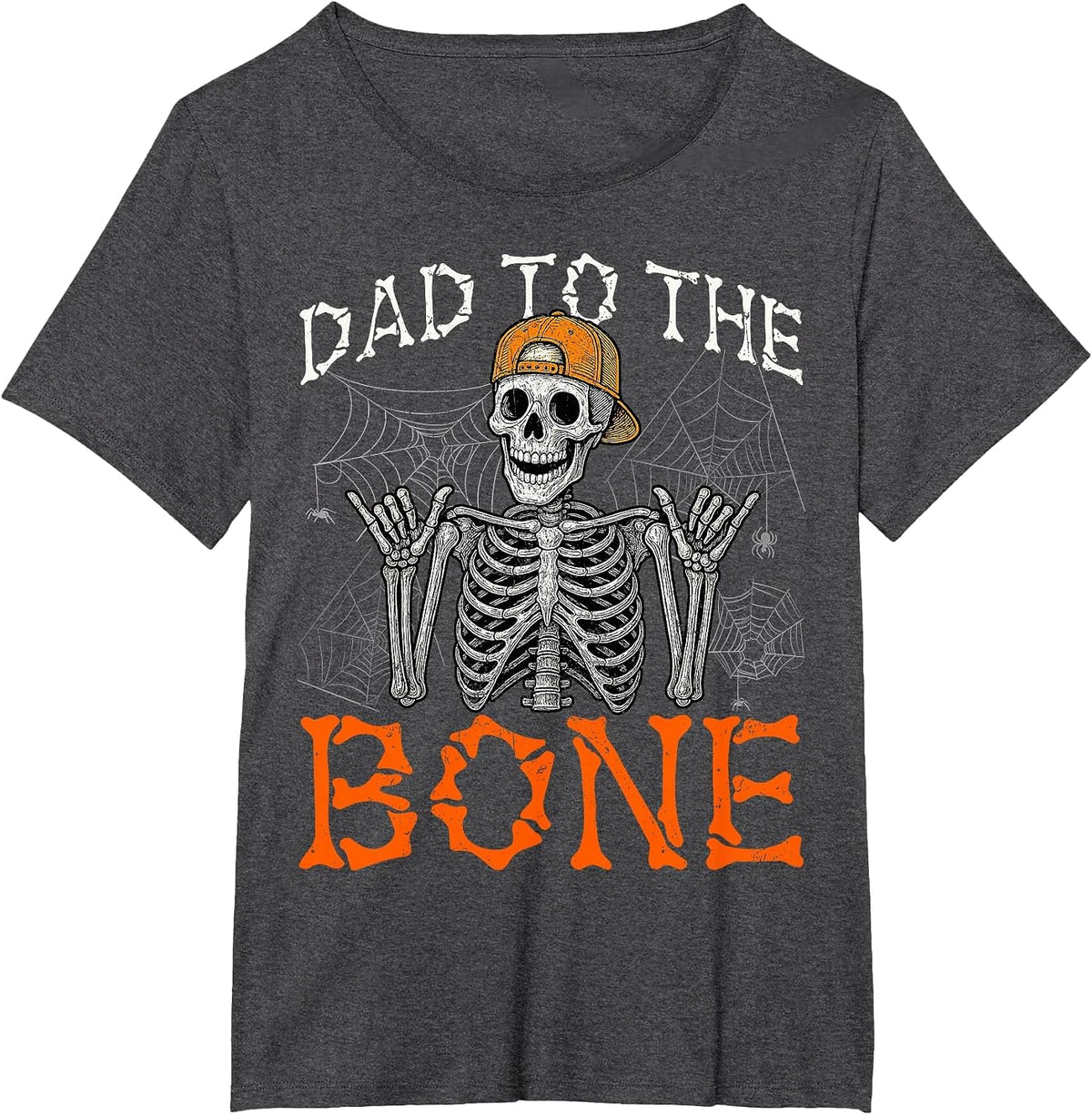 Funny Rock Dad to The Bone Skeleton Halloween Costumes Men T-Shirt - Dark Heather Grey