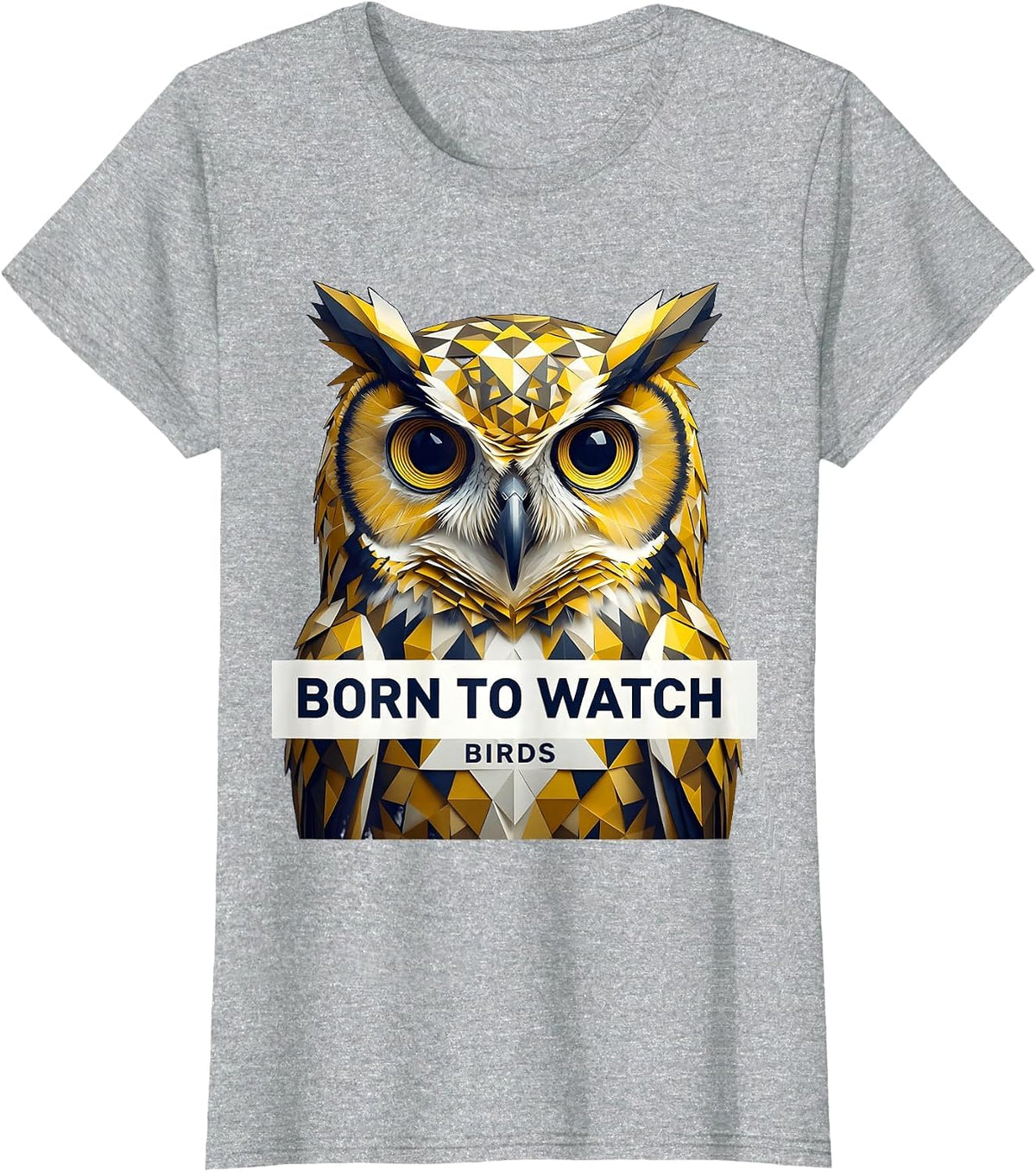 Born to Watch Birds Birding Nature Lover Design T-Shirt - Heather Grey