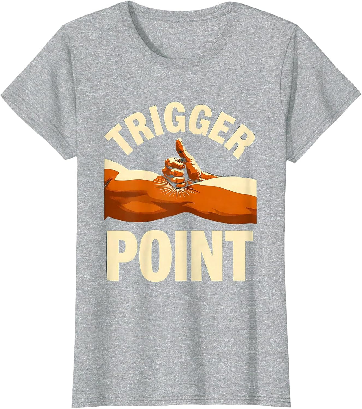 Trigger Point Funny Massage Therapist LMT Masseuse Humor T-Shirt - Heather Grey