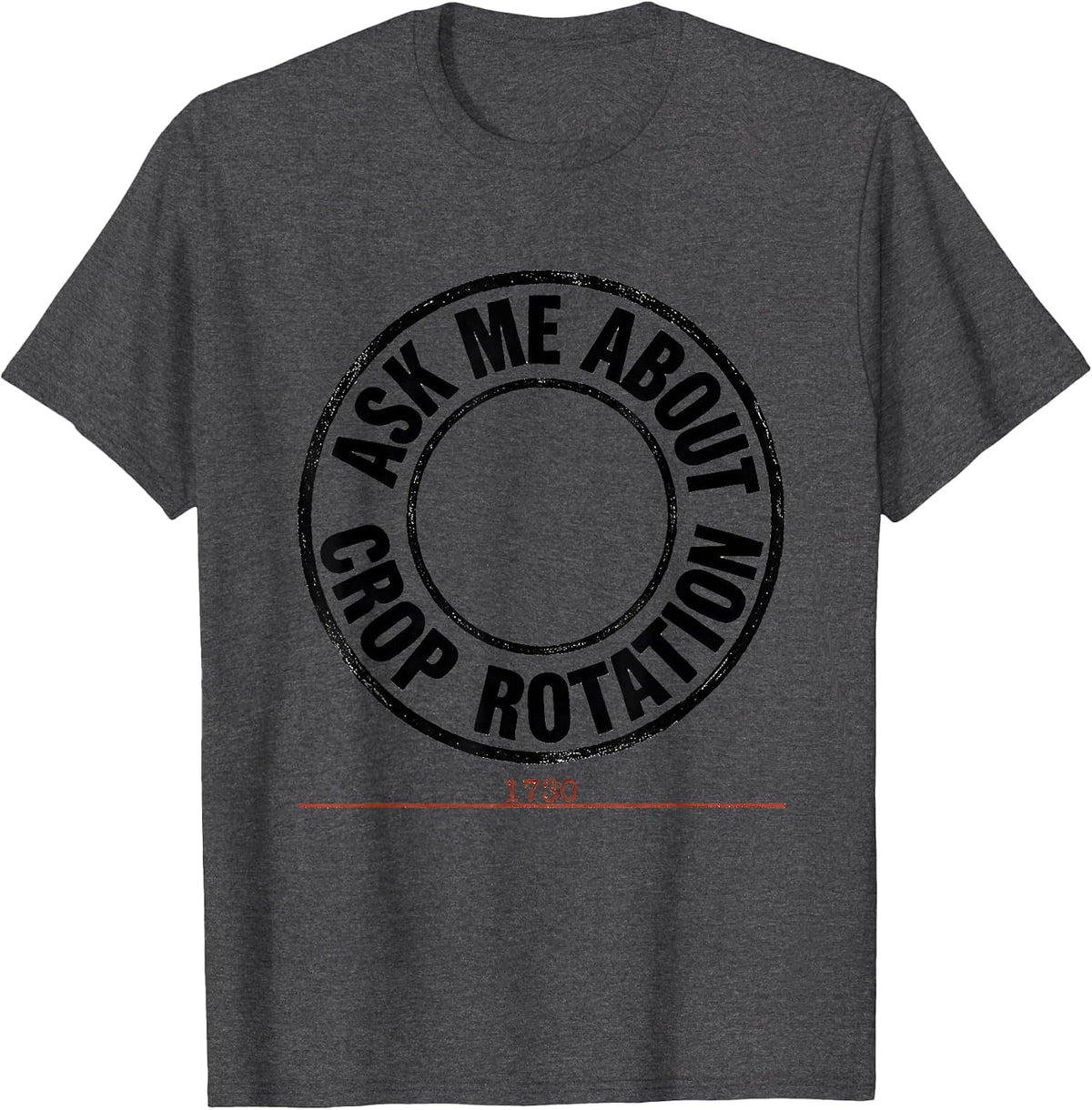 Ask Me About Crop Rotation 1730 Funny History Teacher Gift T-Shirt - Dark Heather Grey