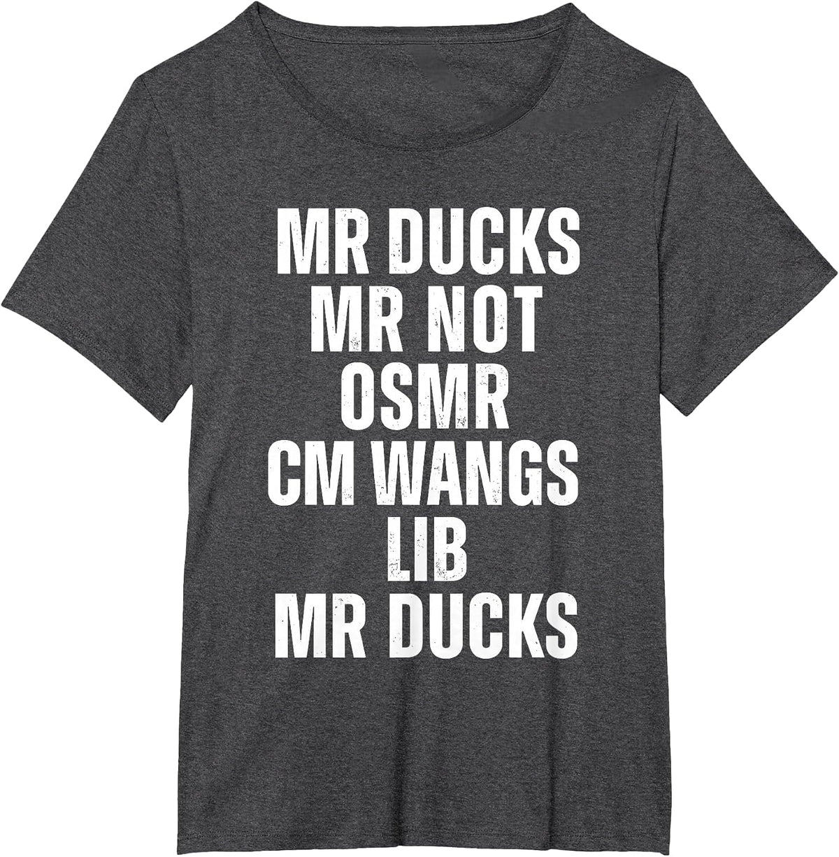 Mr Ducks Mr Not Duck Joke Phonetic Puzzle T-Shirt - Dark Heather Grey