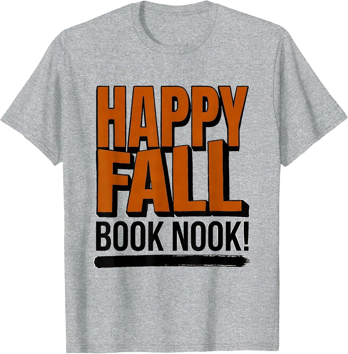 Men's Happy Fall, Book Nook! Retro Teacher Fall Festival Classroom T-Shirt - Heather Grey