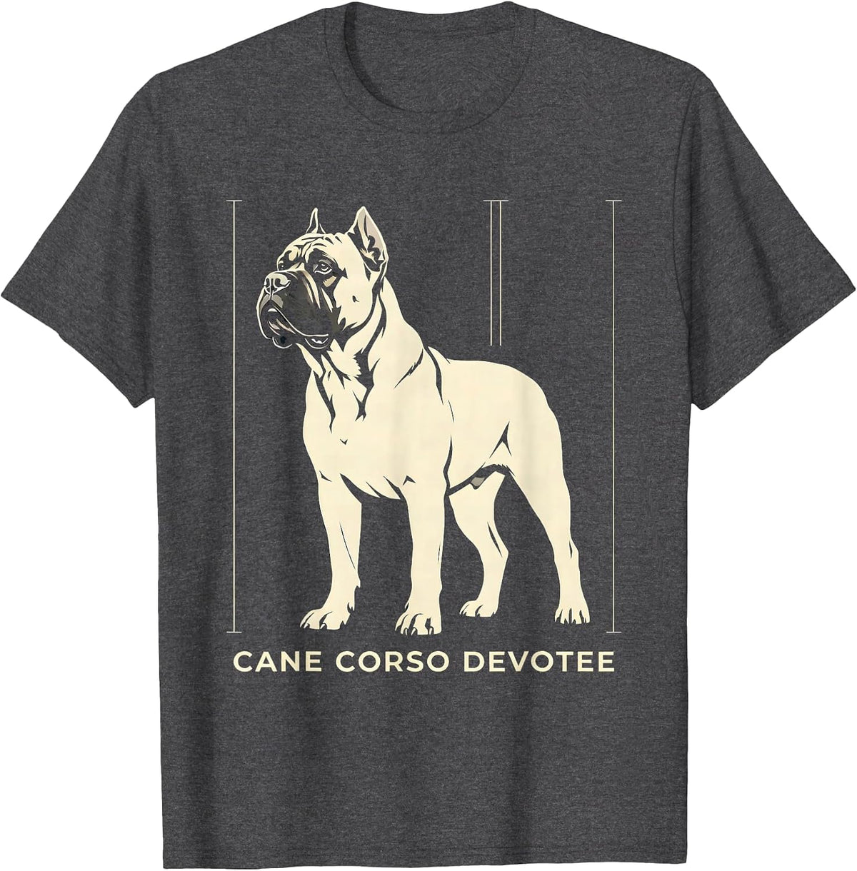 Men's Cane Corso Devotee Dog Owner Breed Pride T-Shirt - Dark Heather Grey