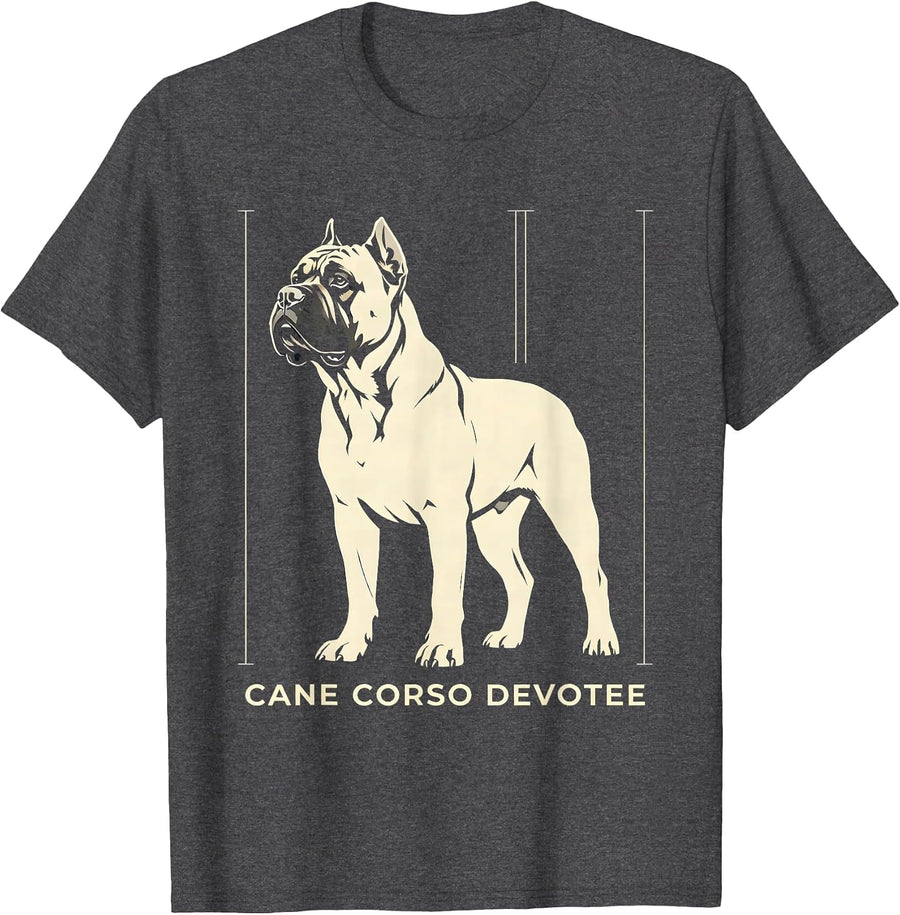 Men's Cane Corso Devotee Dog Owner Breed Pride T-Shirt - Dark Heather Grey