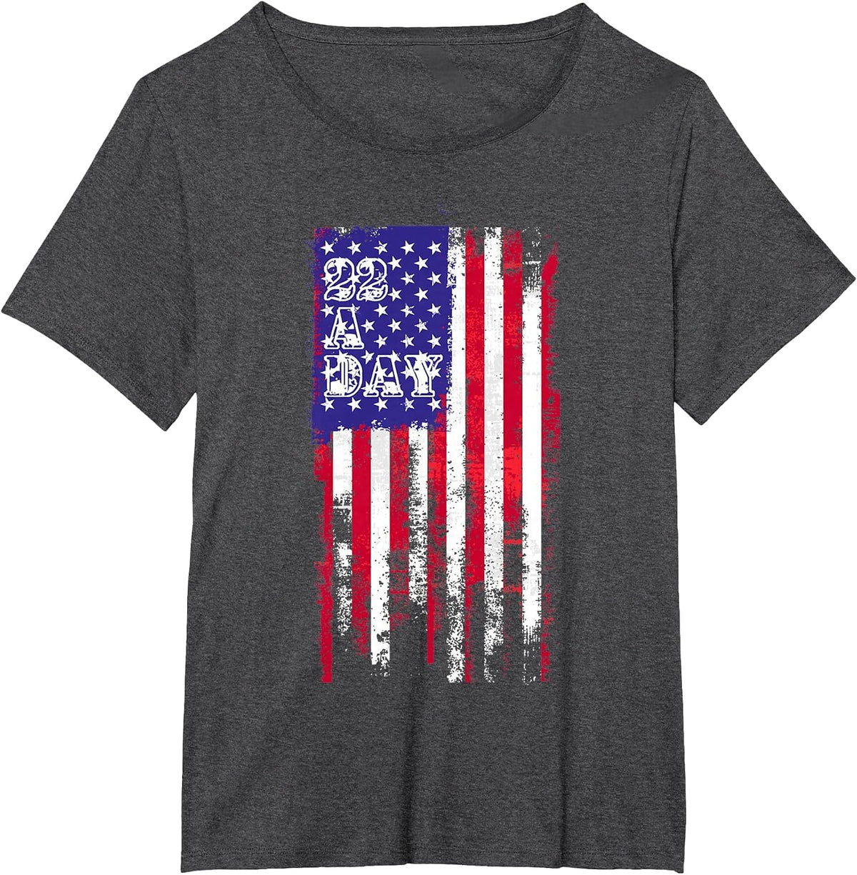 22 A Day is 22 Too Many Veteran Lives Matter Help Veterans T-Shirt - Dark Heather Grey