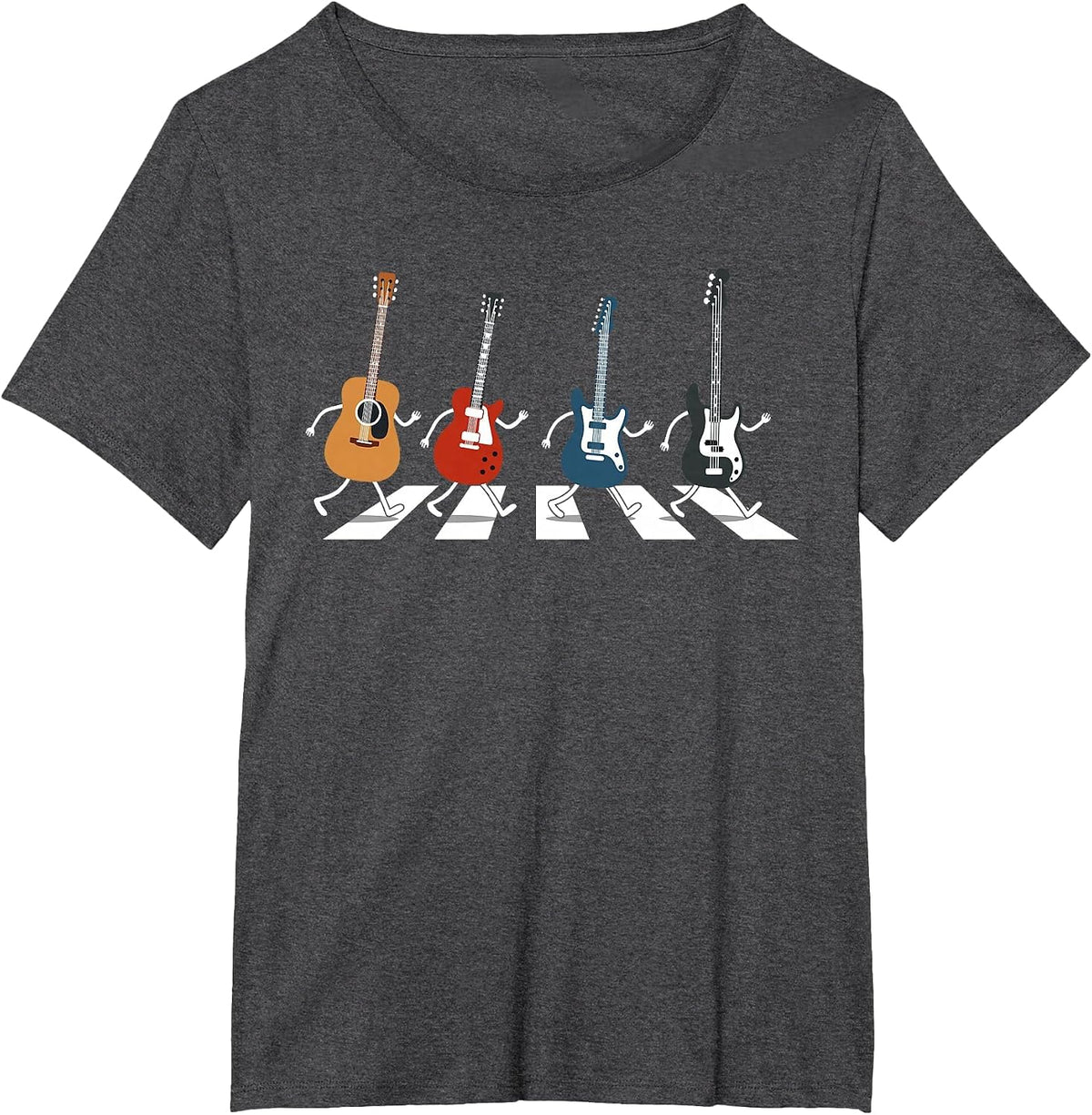 Music Teacher Rock Guitarist Men Women Kids Funny Guitar T-Shirt - Dark Heather Grey