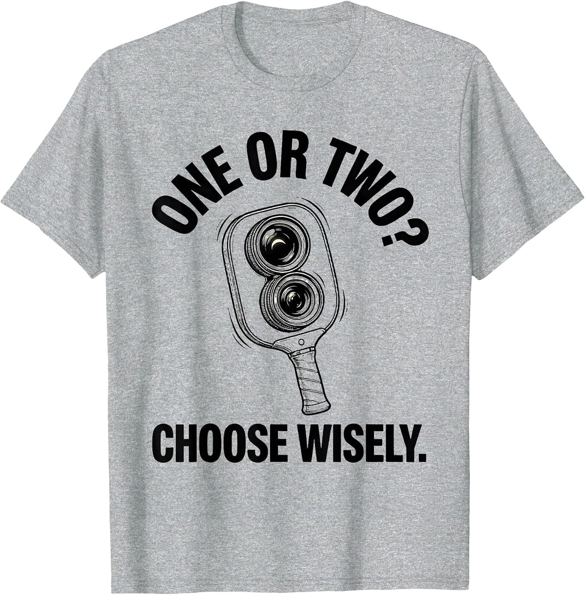 Men's One Or Two? Choose Wisely Funny Optometrist Halloween Eye T-Shirt - Heather Grey