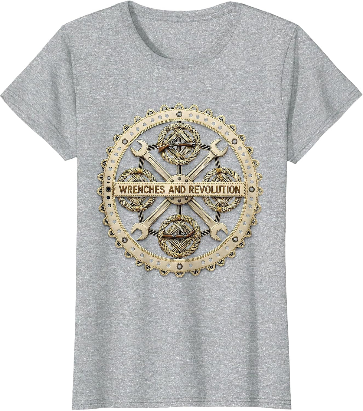 Women's Wrenches and Revolution Valley Forge Automotive T-Shirt - Heather Grey