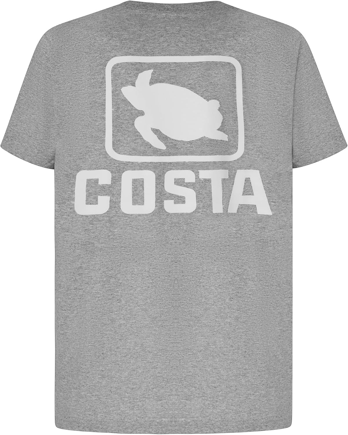 Costa Del Mar Men's Emblem Bass Short Sleeve Crewneck Tee - Heather Grey\/White
