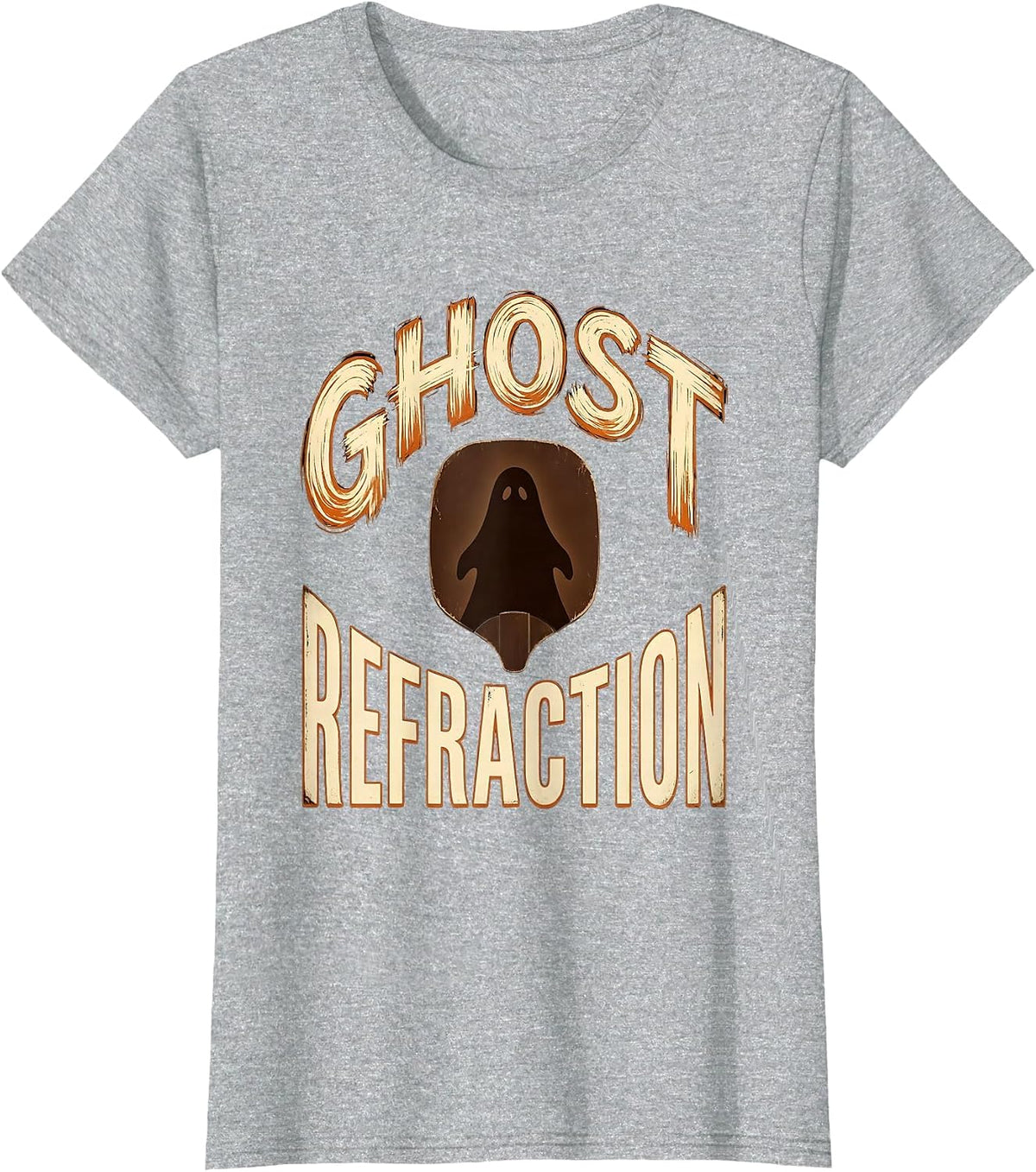 Women's Ghost Refraction Sign Painter Halloween Optometrist Eye T-Shirt - Heather Grey