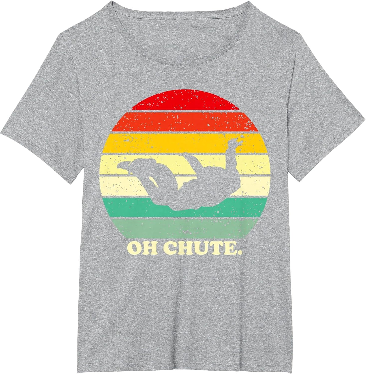 Oh Chute | Skydiving Skydive Sky Diving Skydiver T-Shirt - Heather Grey