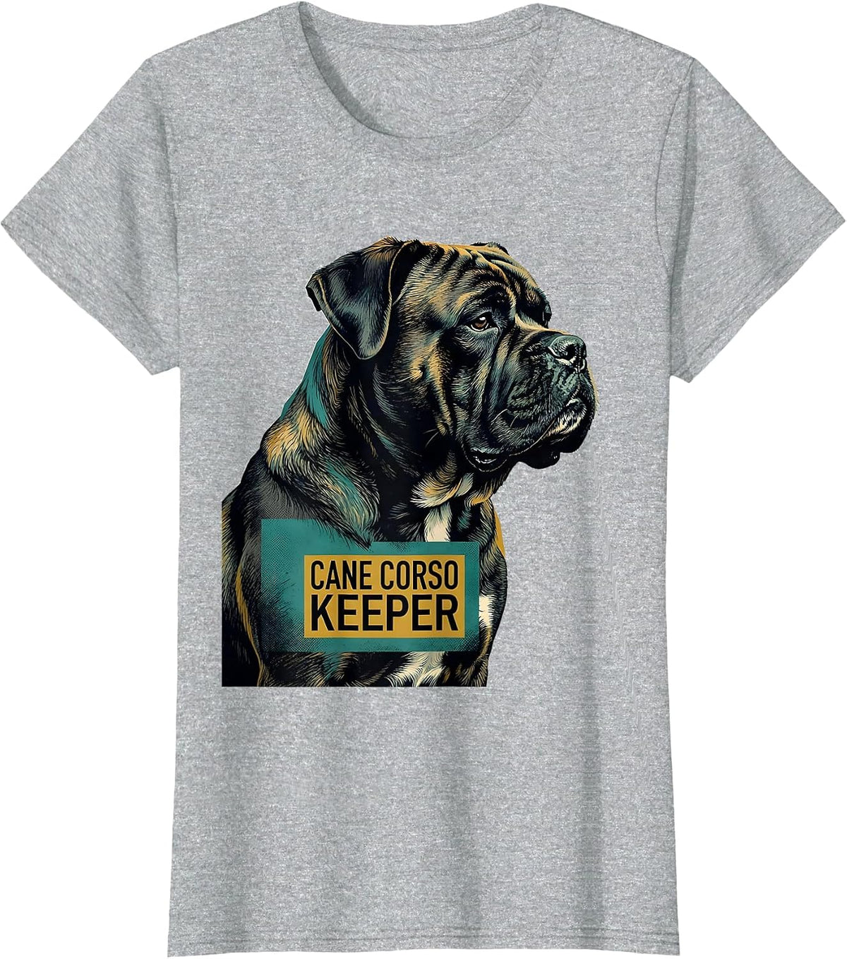 Cane Corso Keeper Midcentury Modern Dog Lover Pride T-Shirt - Heather Grey