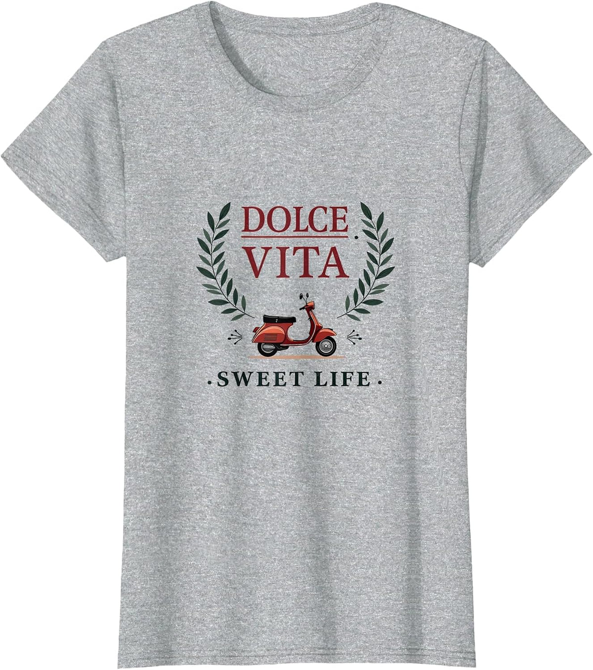 Dolce Vita Sweet Life Italian Inspired Design T-Shirt Italian Gifts T-Shirt - Heather Grey