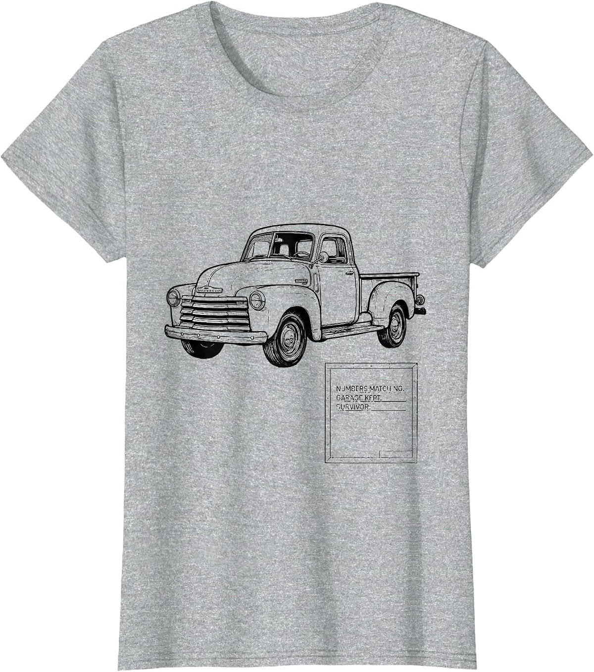 Numbers Matching Garage Kept Survivor Classic Car Guy T-Shirt - Heather Grey