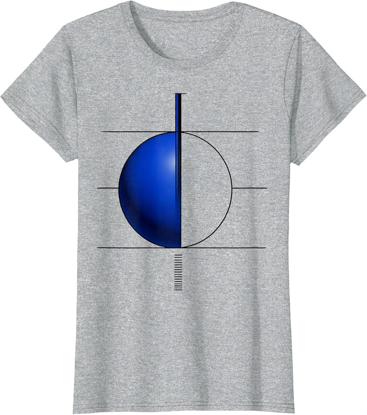 Lunar Phase Cycle Astronomy Graphic Science Teacher T-Shirt - Heather Grey