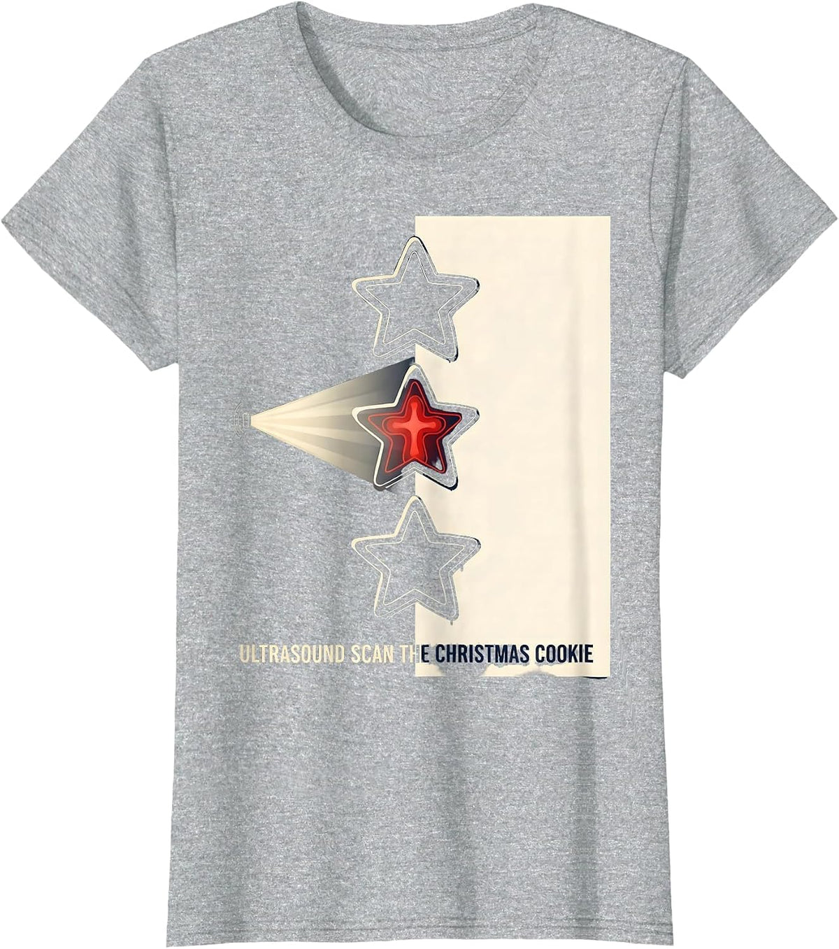 Ultrasound Scan The Christmas Cookie Funny Radiology Tech T-Shirt - Heather Grey