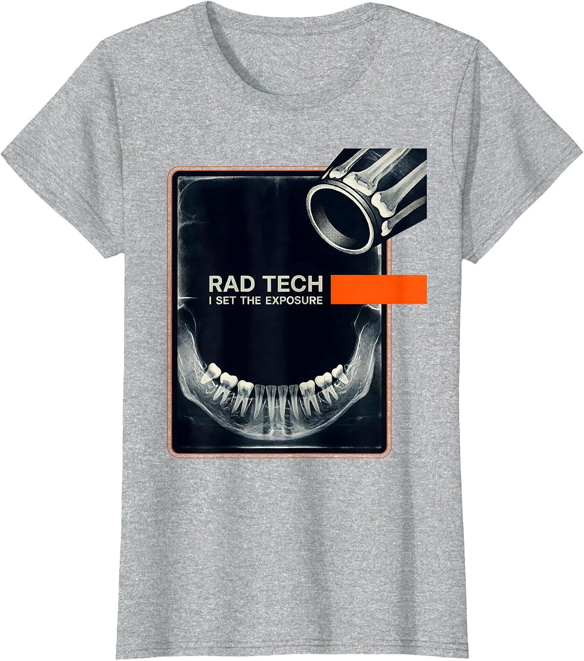 Women's Rad Tech I Set The Exposure Radiology X-ray Technologist T-Shirt - Heather Grey