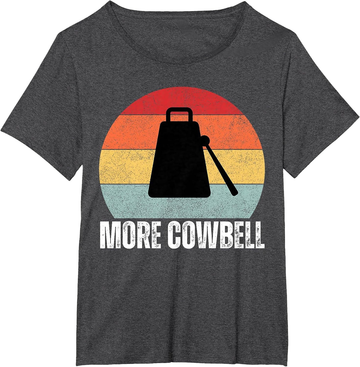 Need More Cowbell Retro Drummer Lovers T-Shirt - Dark Heather Grey