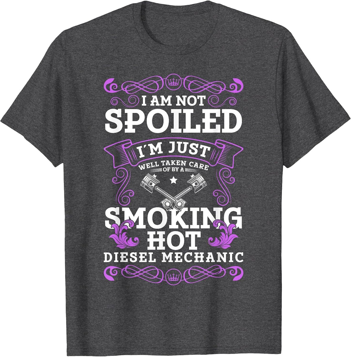 Diesel Mechanic Girlfriend Diesel Mechanic Woman T-Shirt - Dark Heather Grey