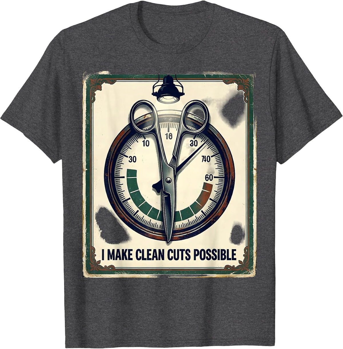I Make Clean Cuts Possible Vintage Funny Sterile Processing T-Shirt - Dark Heather Grey