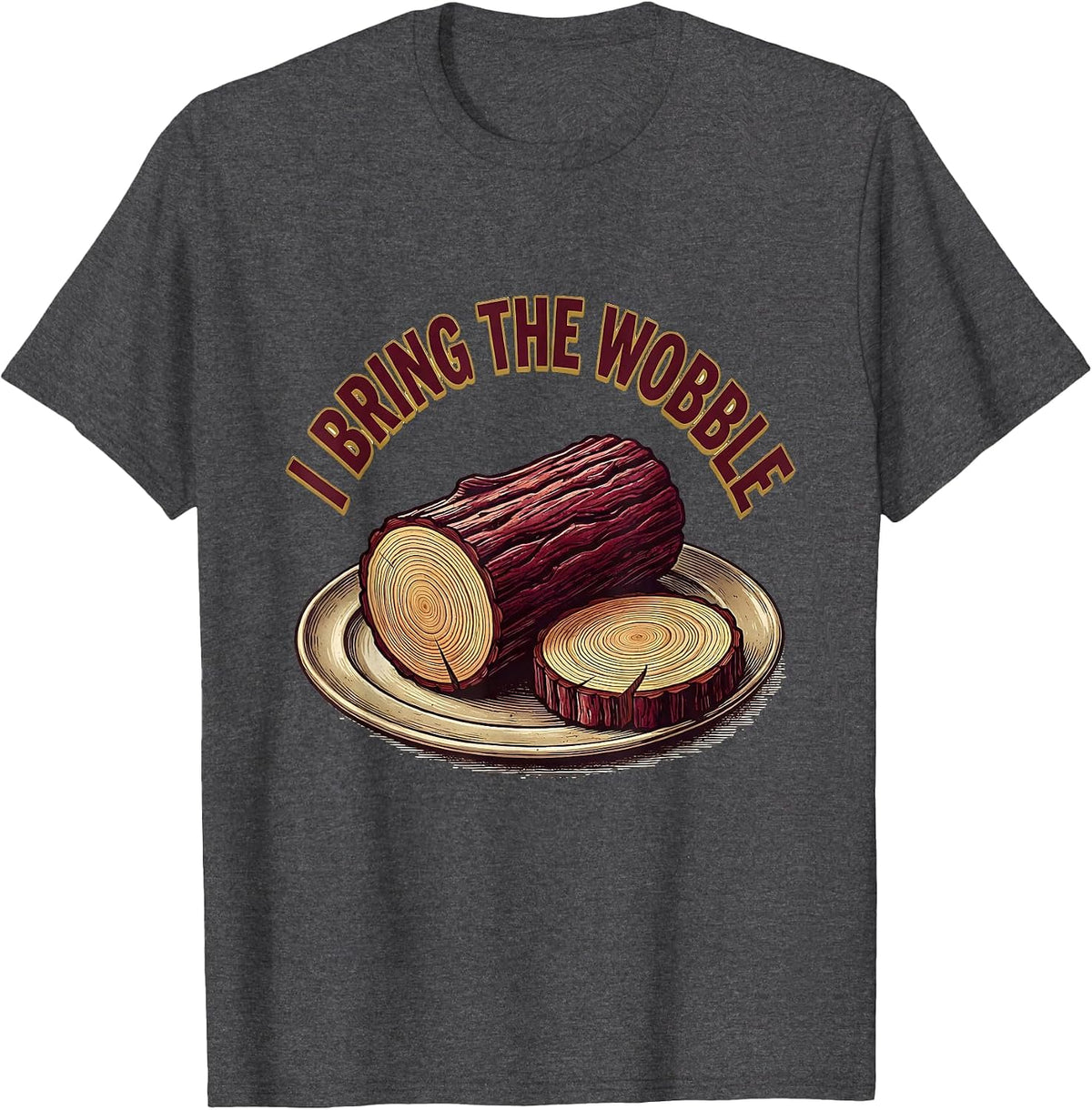 I Bring The Wobble Vintage Funny Thanksgiving Cranberry T-Shirt - Dark Heather Grey