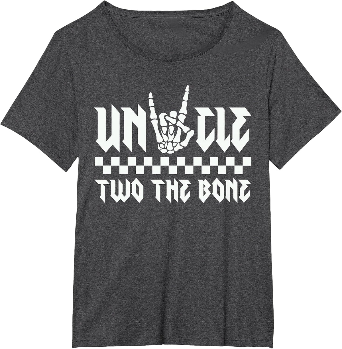 Uncle of The Bad Two the Bone Birthday 2 Years Old Birthday T-Shirt - Dark Heather Grey