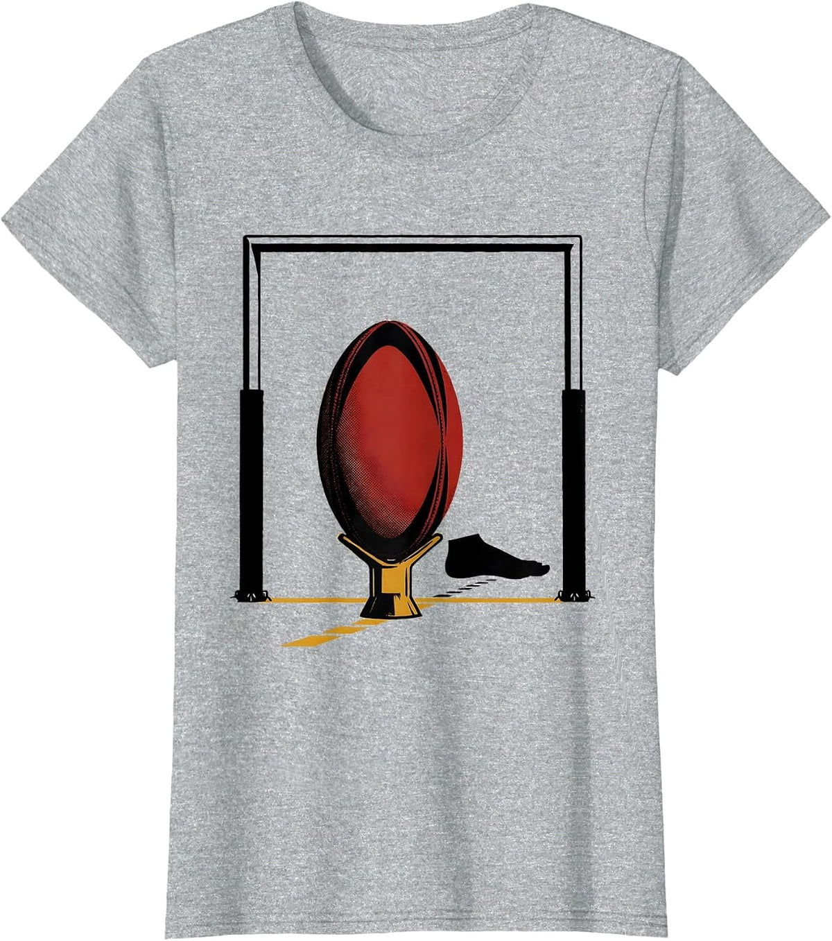 Women's Rugby Kicking Skill Tee Kicker Fan Humor T-Shirt - Heather Grey